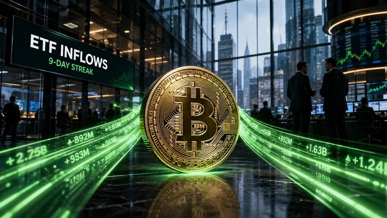 US Bitcoin ETFs are on their longest inflow streak this year as funds hit near 7% of BTC supply